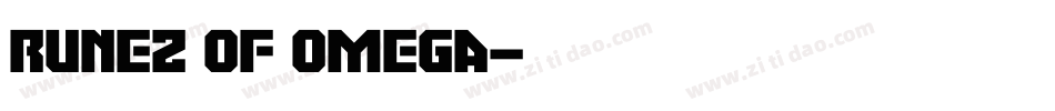 Runez of Omega字体转换